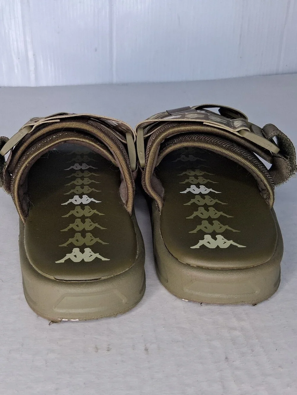 Kappa 222 Banda Mitel 1 Slides Unisex Size 4 (EU 36) Olive Camo